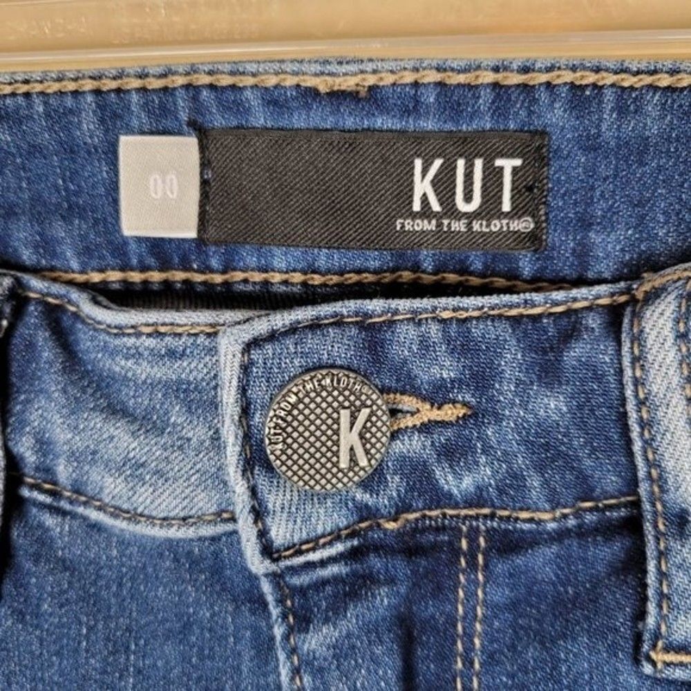 KUT From The Kloth Naomi Ankle Girlfriend Straight Leg Jeans Blue Size 00 - Picture 13 of 13